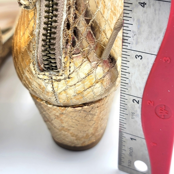 BELLA VITA Imani Ii Womens Metallic Snake Print Wedge Sandals Size 10W. S1088 - Picture 8 of 9